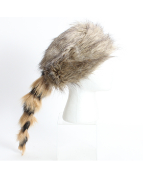 Faux Coon Skin Cap