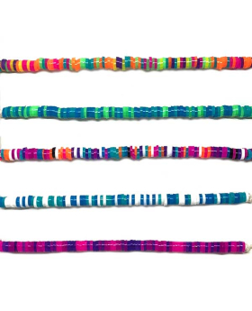 Assorted plastic bead adjustable bracelet