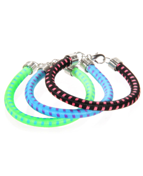 Assorted Girls' Two-Tone Bungee Cord Bracelet