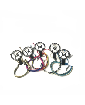 Assorted 9 row multi cord bracelet with charm