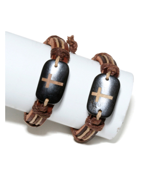 Cross Assorted Leather Cord Bracelet