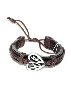 Heart Leather Bracelet Display