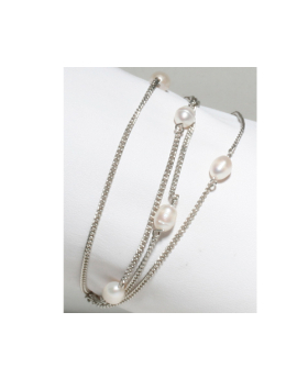 Pearl and Chains Bracelet