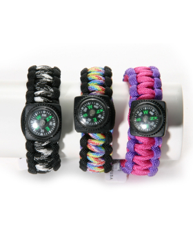 Assorted Paracord Bracelet with Compass