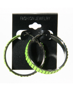 Assorted Neon Mesh Round Earrings
