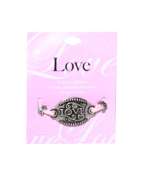 Motivational Love Bracelet on Assorted Cord