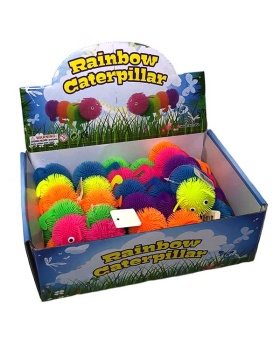Light Up Rainbow Caterpillar Puffer Toy