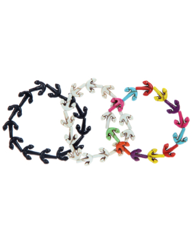 Assorted Gem Stone Anchor Bracelet