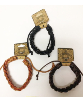 Assorted Leather Woven Bracelet