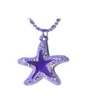 Assorted Color Starfish with Rhinestones Necklace