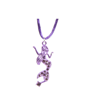 Assorted Neon Rhinestone Mermaid Necklace