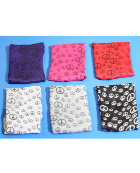 Assorted Peace Sign Scarf