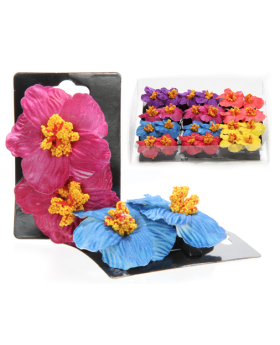 Assorted 2 Pcs 2in Flower Hair Clip