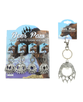 Beer Paw Bottle Opener Keychain
