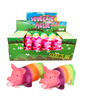 8 inch PVC Rainbow Pig