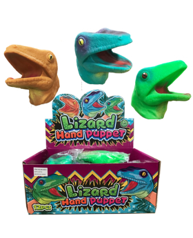 Asst PVC Lizard Hand Puppet