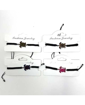 turtle braided string bracelet asst colors