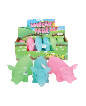 8 inch Glow in the Dark Squeezie Pig