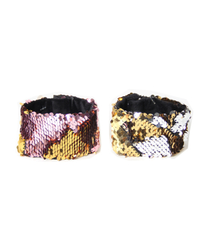 Sequin bracelet, velcro Closeout