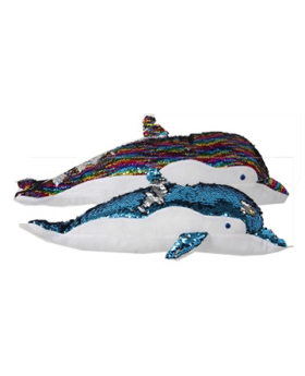 Sequin Dolphin pillow