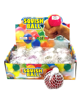 Light Up Glitter Mesh Squish Ball