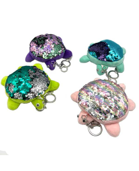 Sequin Turtle Keychain