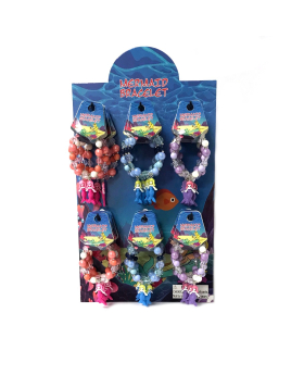 Mermaid bead bracelet with display
