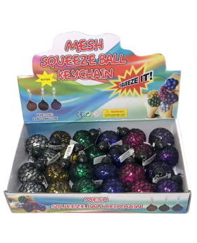 Mesh Squeeze Ball Keychain