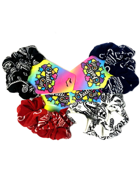 Bandana Print Scrunchies