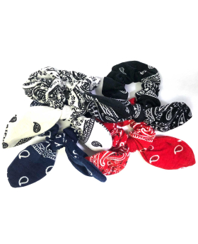 Bandanna scrunchies with bow
