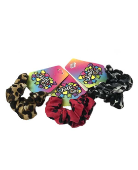 Animal print scrunchies