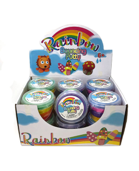 Medium Rainbow Bouncing Putty Bucket