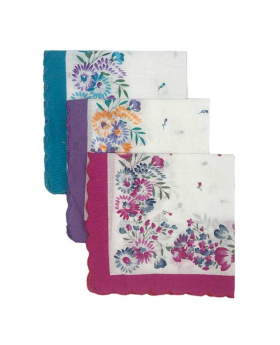  Handkerchief in 3 assorted colors
