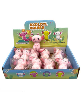 Pink Stretch and Squish Axolotl
