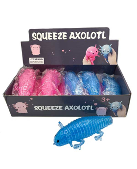 Clear beaded Squishy Axolotl