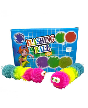 Rainbow Squishy Flashing Caterpillar