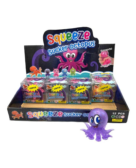 Squeeze Sucker Light Up Octopus assorted colors