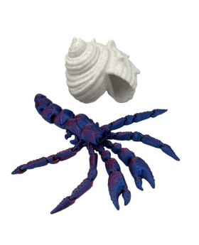3D Printed Hermit Crab in Shell 