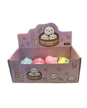 Slow Rising Foam Squishy Bun with Face assorted