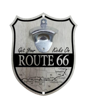 Special Price Route 66 Wood wall mount Bottle Opener