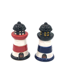 Ceramic Lighthouse Salt and Pepper set