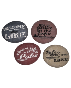 Special Price  4 Assorted Lake theme Resin Pebble Stones 