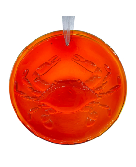 Red Glass Crab Suncatcher