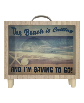 Special Price Wood Suitcase The Beach is Calling Bank
