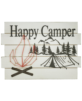 Special Price Wood Happy Camper Thread Flame sign
