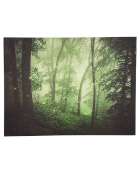 Special Price Forrest Scene with 30 Firefly Fiber Optics on Canvas
