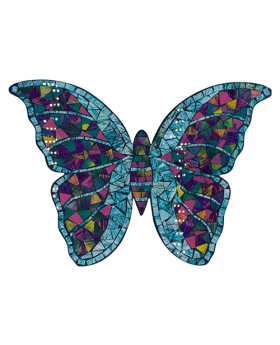 Mosaic Butterfly Wall Plaque