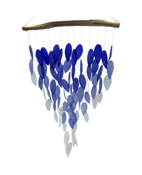 Multi blue/white leaf Capiz chime