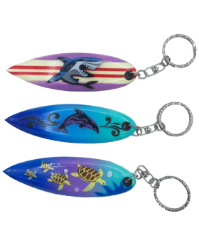 Wooden surfboard Key Chain
