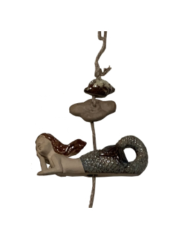 Ceramic Mermaid and Driftwood Drop 
